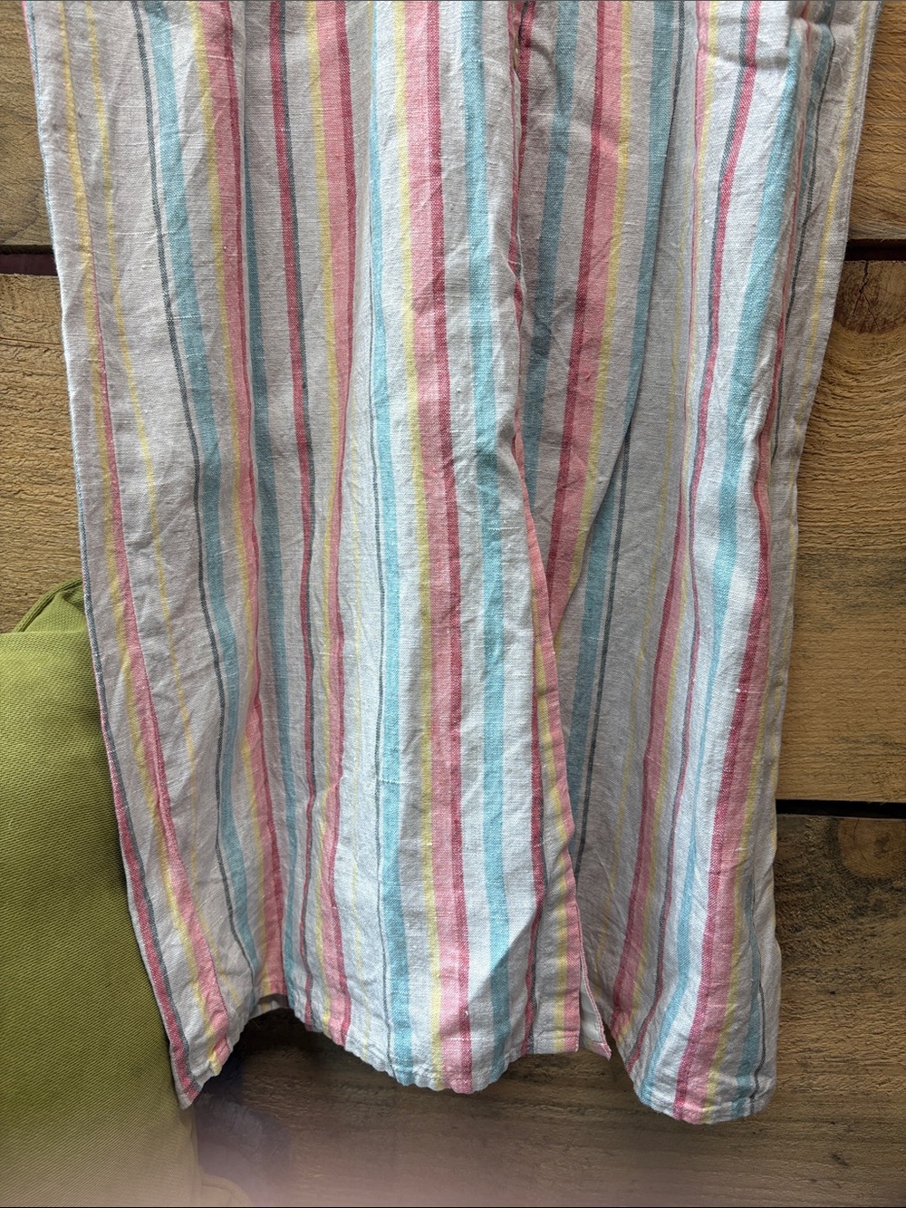 Garnet Hill Button Down Striped Midi Dress - Picture 5 of 7